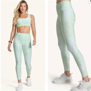 Peloton Here Now Glaz Swirl High Waist Leggings M Green